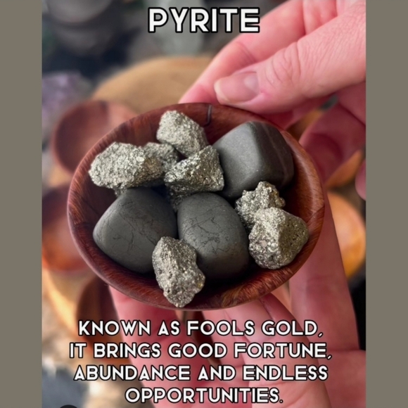 Raw Pyrite Cuff ✦ Abundance Talisman 14Kt Gold Wire Wrap ✦ Crystal Bracelet NWT - Picture 10 of 10